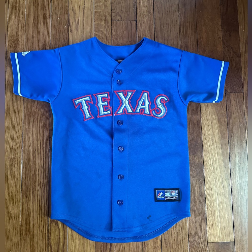 Texas Rangers Jersey Youth M #32 Josh Hamilton